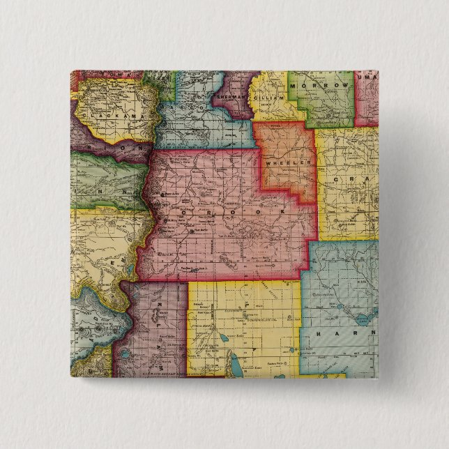 Oregon 15 Cm Square Badge (Front)