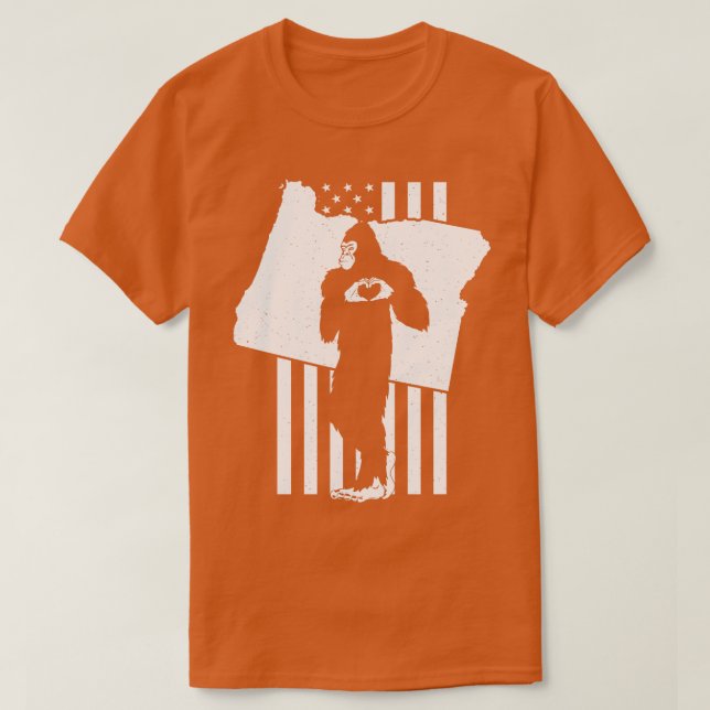 Oregon American Flag T-Shirt (Design Front)