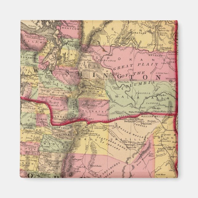 Oregon, and the Territory of Washington Magnet (Front)