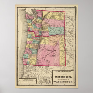 Oregon and Washington Territory Poster