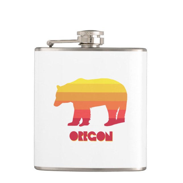 Oregon Bear Hip Flask (Front)