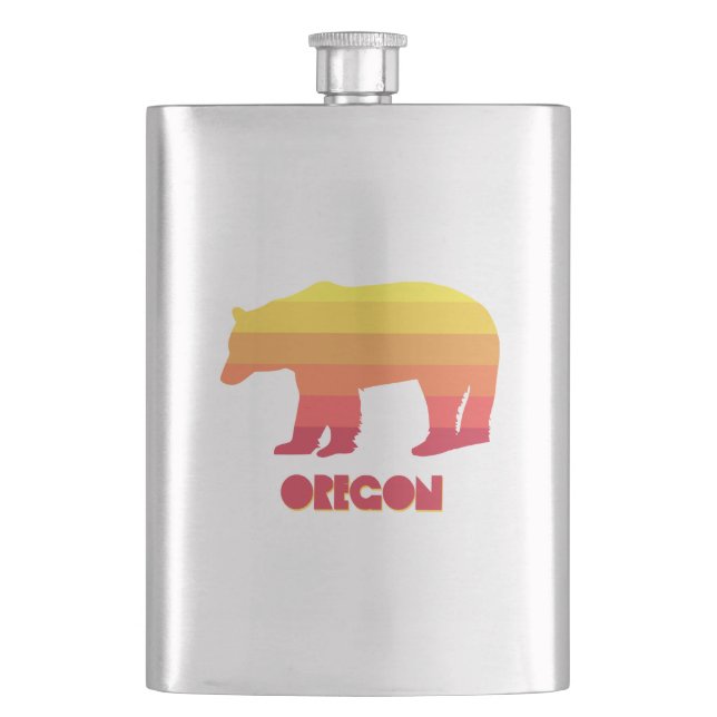 Oregon Bear Hip Flask (Front)
