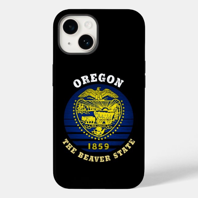 OREGON BEAVER STATE FLAG Case-Mate iPhone CASE (Back)