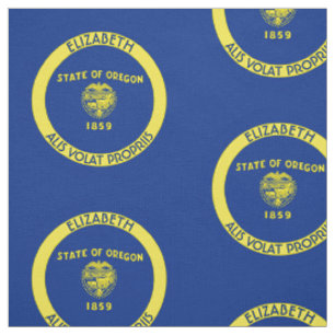Oregon Beaver State Personalised Flag Fabric