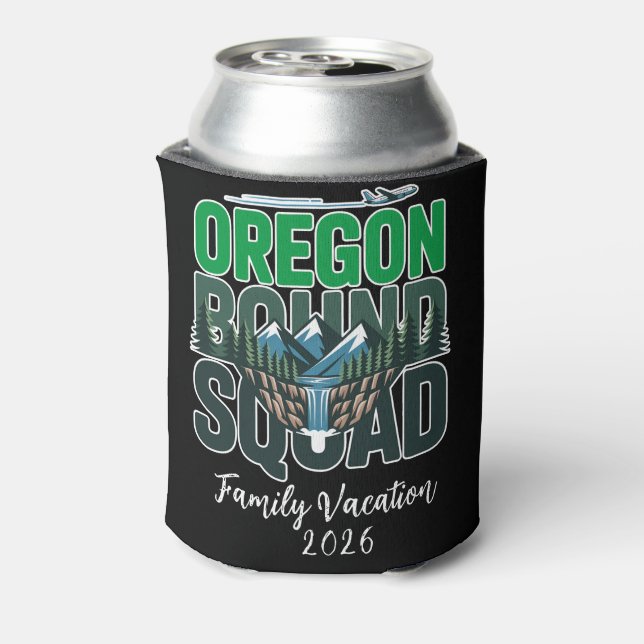Oregon Bound Squad Travel Adventure Can Cooler (Can Back)