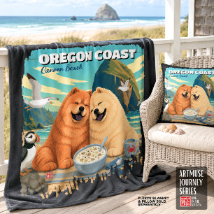 OREGON • Cannon Beach Chow Fleece Blanket