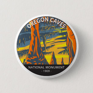 Oregon Caves National Monument Oregon Circle  6 Cm Round Badge