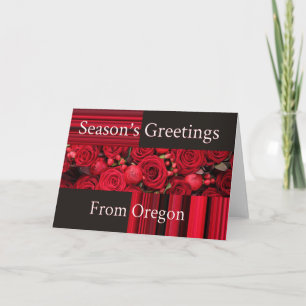 Oregon  Christmas Card, state specific Holiday Card