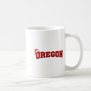 Oregon Christmas Santa Hat Retro Throwback Souveni Coffee Mug
