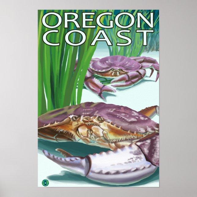 Oregon Coast Crab Poster (Front)