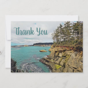 Oregon Coast Custom Flat Thank You Card
