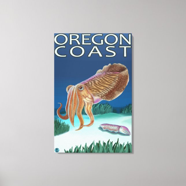 Oregon Coast Cuttlefish Canvas Print (Front)