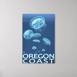 Oregon Coast Jellyfish Canvas Print
