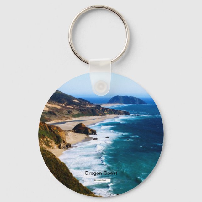 Oregon Coast, scenic photograph,  Key Ring (Front)