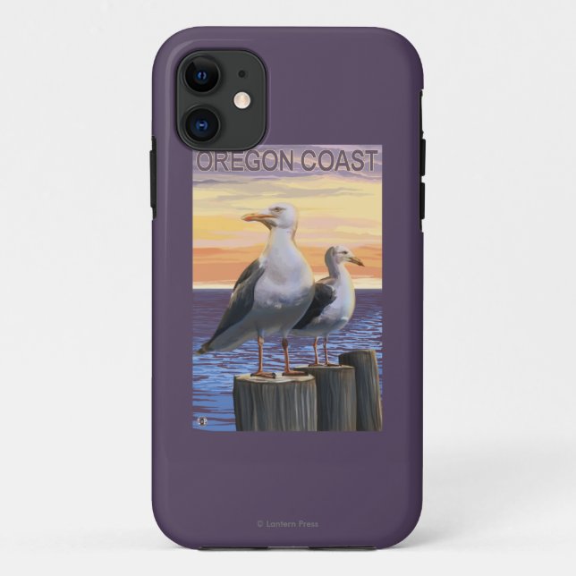 Oregon Coast Sea Gulls Case-Mate iPhone Case (Back)