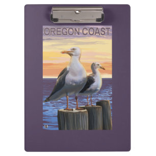 Oregon Coast Sea Gulls Clipboard