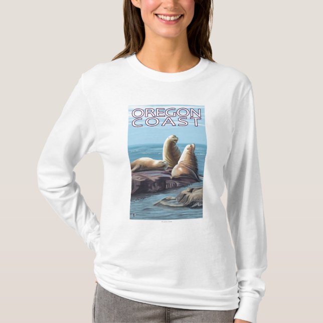 Oregon Coast Sea Lions T-Shirt (Front)