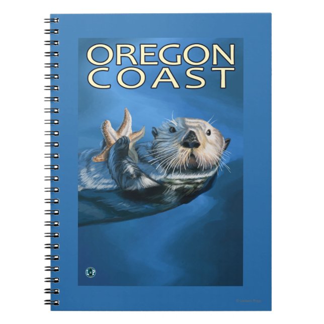 Oregon Coast Sea Otter Spiral Notebook (Front)