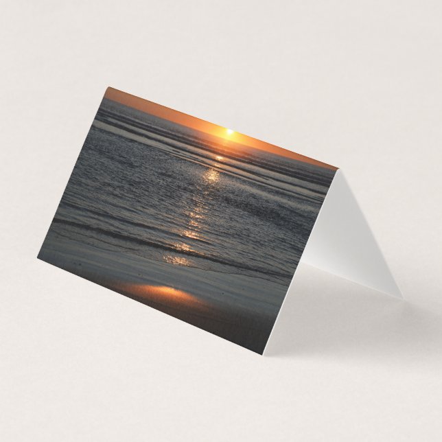 Oregon Coast Sunset Photo Folded Card (Front)