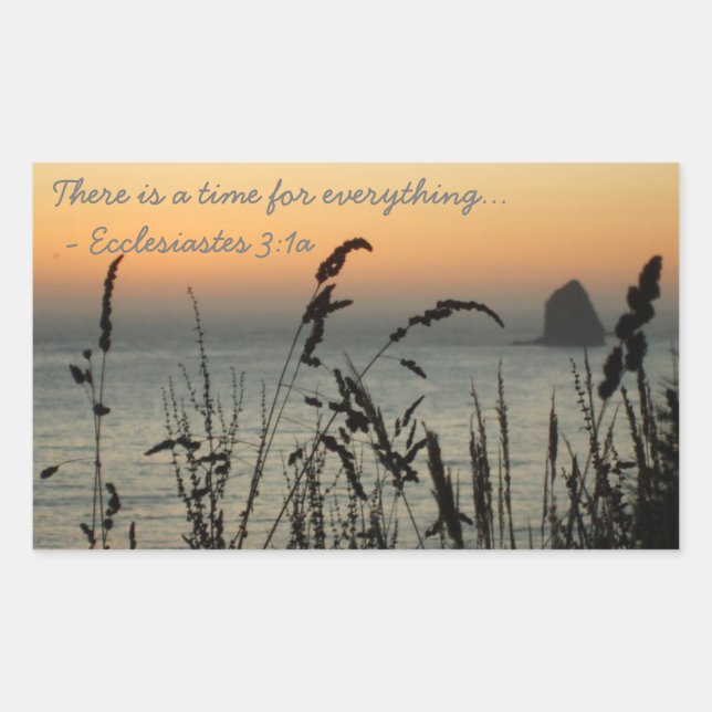 Oregon Coast Time for Everything Rectangular Sticker (Front)