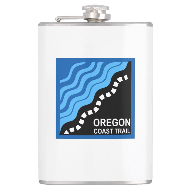 Oregon Coast Trail Hip Flask (Front)