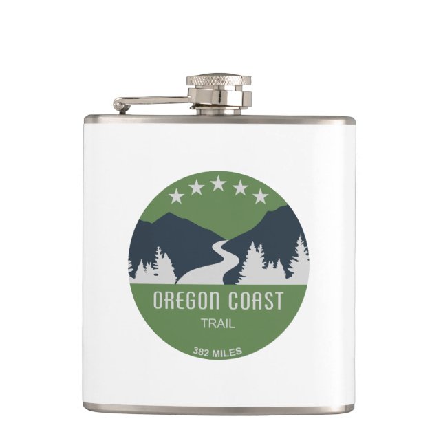 Oregon Coast Trail Hip Flask (Front)