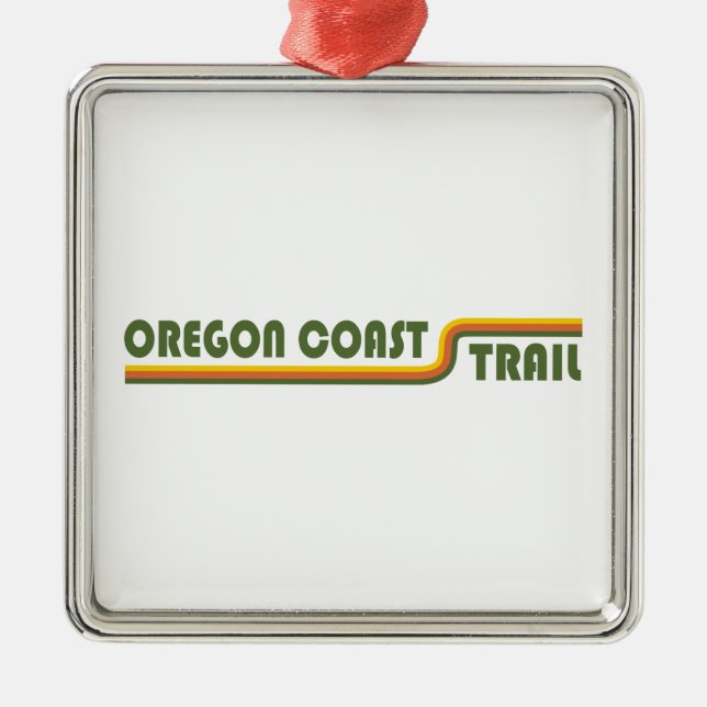 Oregon Coast Trail Metal Tree Decoration (Front)