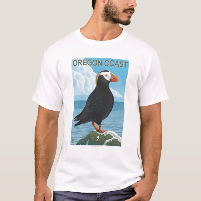 Oregon Coast Tufted Puffin T-Shirt (Front)