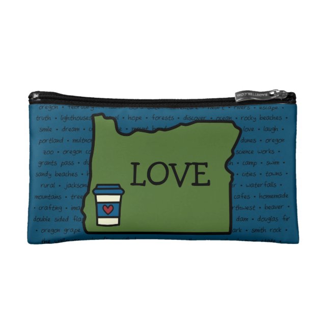 Oregon & Coffee Makeup Bag (Front)