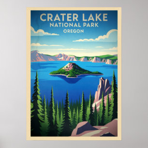 Oregon Crater lake national park V01 Poster