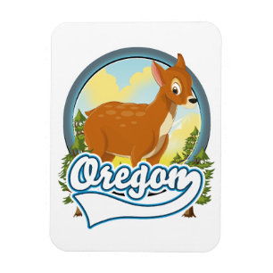 Oregon Deer travel logo Magnet