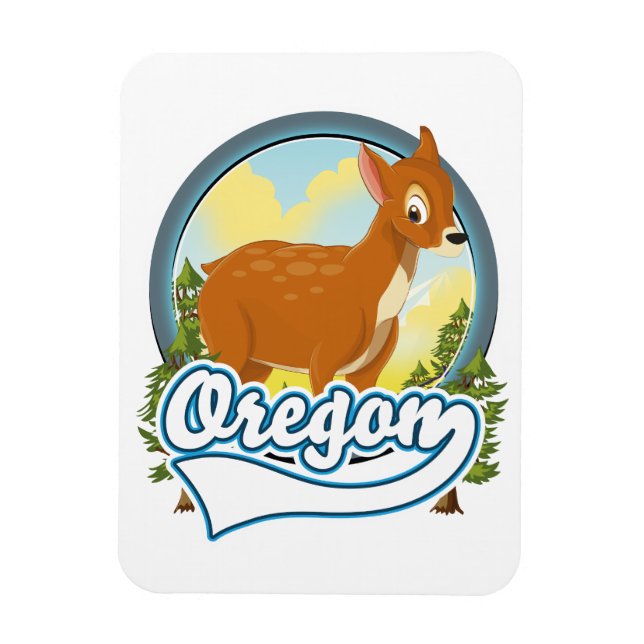 Oregon Deer travel logo Magnet (Vertical)