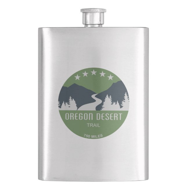 Oregon Desert Trail Hip Flask (Front)
