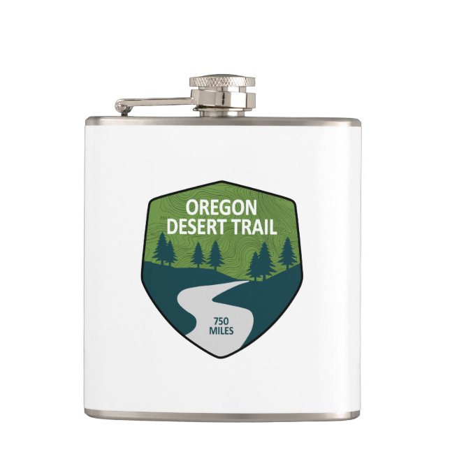 Oregon Desert Trail Hip Flask (Front)