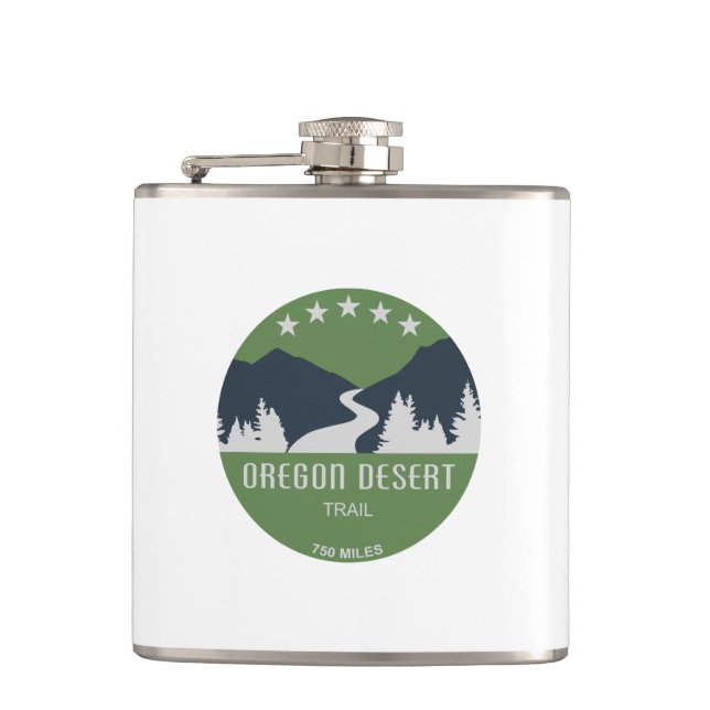 Oregon Desert Trail Hip Flask (Front)