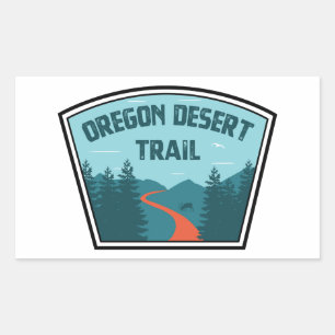 Oregon Desert Trail Rectangular Sticker