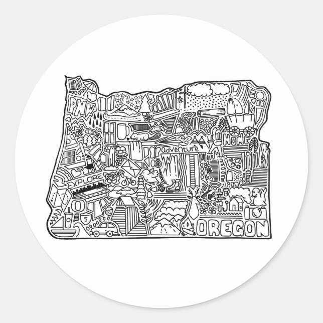 Oregon Doodle Sticker (Front)