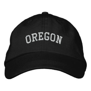 Oregon Embroidered Adjustable Cap Black