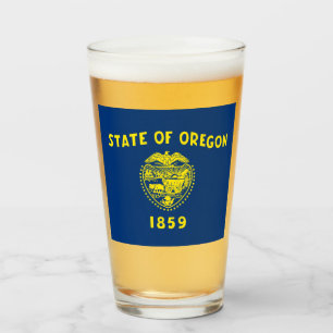 Oregon flag glass