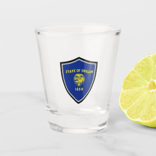 Oregon flag shot glass