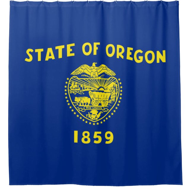 Oregon Flag Shower Curtain (Front)