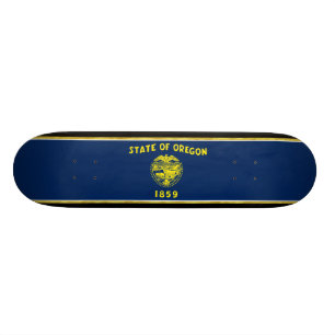 Oregon flag skateboard