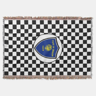 Oregon flag throw blanket