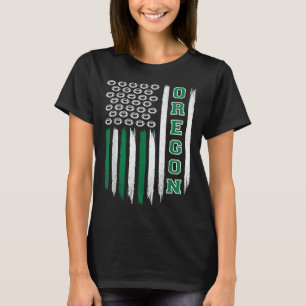Oregon Flag Usa College Font Design For Men Women  T-Shirt
