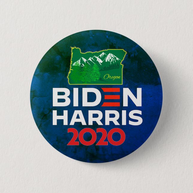 Oregon for Biden Harris 2020 6 Cm Round Badge (Front)