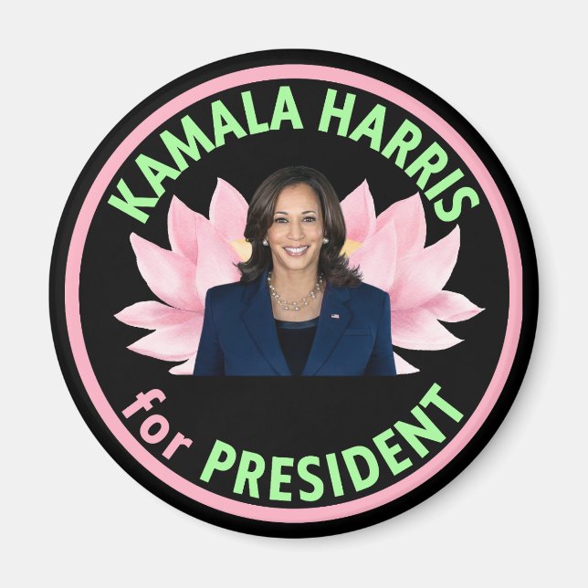 Oregon for Harris Circle Magnet (Front)