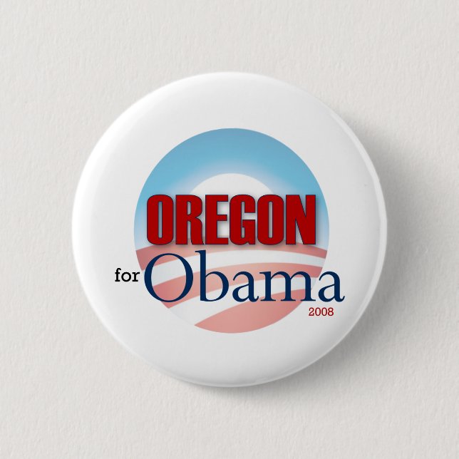 OREGON for Obama 6 Cm Round Badge (Front)