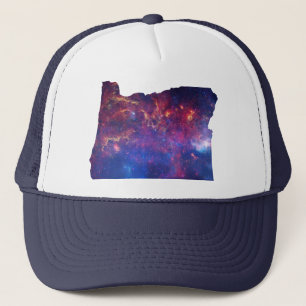 Oregon Galaxy Print Trucker Hat