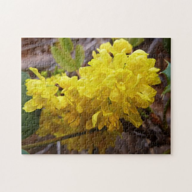 Oregon Grape Flowers Yellow Wildflowers Jigsaw Puzzle (Horizontal)