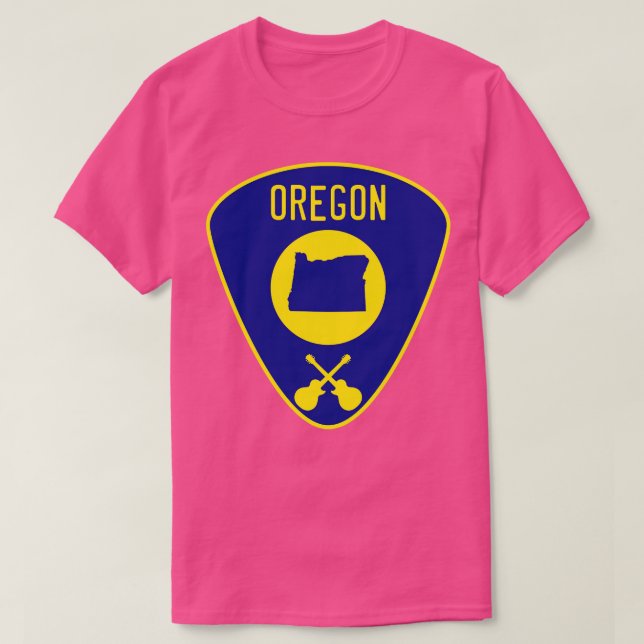 Oregon Guitar Pick T-Shirt (Design Front)